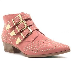Cute studded dusty pink booties